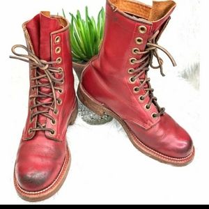 Rare Vintage Red Leather Ted Williams Outdoorsman